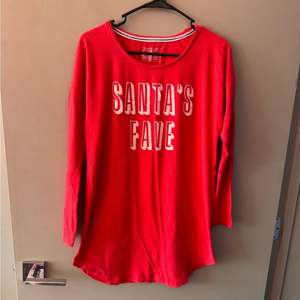 Victoria's Secret Red Long Sleeve Holiday Pajamas